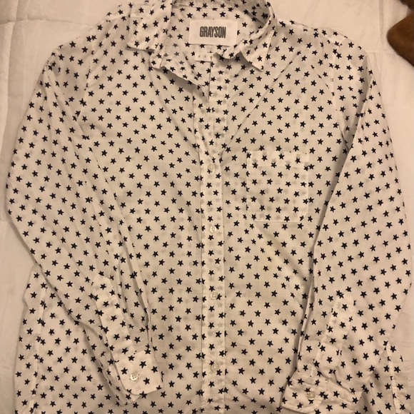 Grayson Star Print Button Down - Picture 3 of 7
